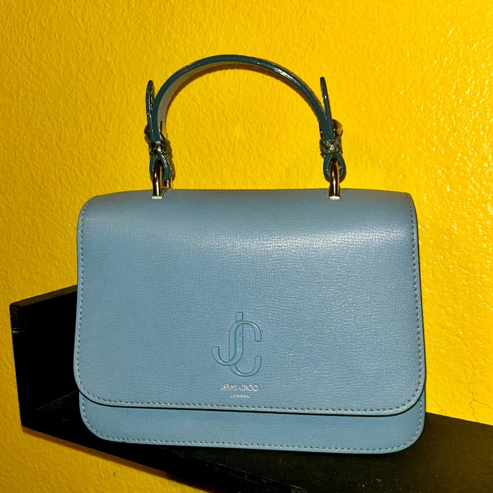Jimmy Choo Blue Satchel Bag with Classic Design